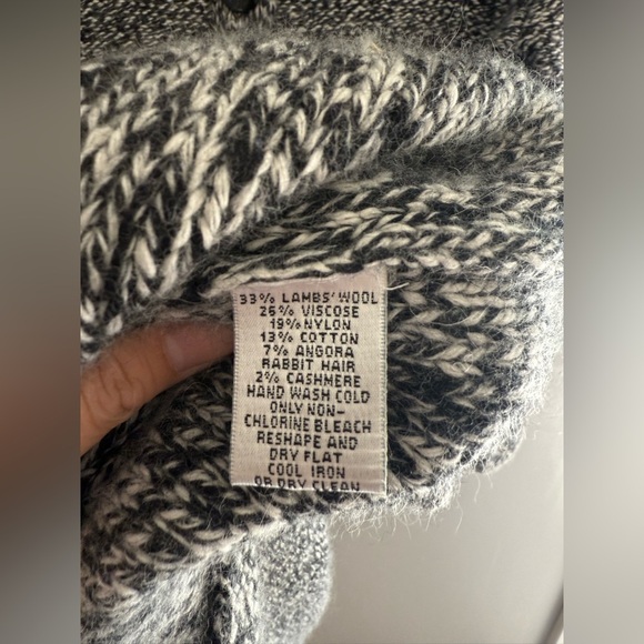 Talbots Knit Long Button Up Sweater Women’s SZ L Wool Cashmere Blend Warm Fall - Picture 5 of 8